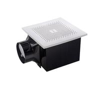 Ventilatore da pavimento, ventilatore da soffitto, silenzioso, potente, per bagno, ufficio, ventilatore da soffitto, estrattore per WC (37 x 37 cm)