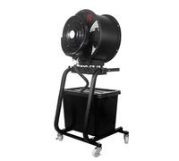Ventilatore da pavimento, ventilatore elettrico industriale a spruzzo, portatile con serbatoio d'acqua da 42 litri, ventilatore nebulizzatore per il raffreddamento di cantieri edili e alleva