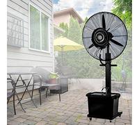 Ventilatore da pavimento, ventilatore industriale a piantana con nebulizzazione oscillante per il raffreddamento del patio, flusso d'aria ad alta velocità ed efficienza energetica