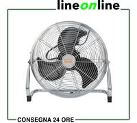 Vinco Ventilatore da tavolo 70611 Grande portata 140W Ø45 cm Metallo cromato
