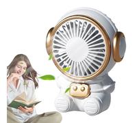 Ventilatore da scrivania, astronauta ricaricabile tramite USB, silenzioso, con inclinazione regolabile, leggero, per viaggi, spiaggia, tenda, palestra, scuola, dormitorio, camera da, casa