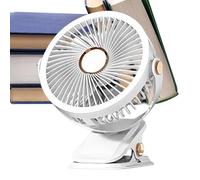 Ventilatore da scrivania con clip, ventilatore da scrivania per camera da letto, luce notturna di tipo C, dispositivo di raffreddamento portatile ricaricabile senza fili, per camera da letto, scuola