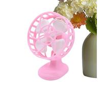 Ventilatore da scrivania in miniatura, modello da esposizione realistico, ventilatore finto da 5,3 x 4,3 x 3,3 cm con design dettagliato, ventilatore decorativo per casa delle bambole