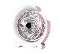 Ventilatore da scrivania per uso domestico USB elettrico con luce colorata ricaricabile 1200 mAh silenzioso raffreddamento ad aria piccola ventola di raffreddamento ad aria da scrivania