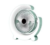 Ventilatore da scrivania per uso domestico USB elettrico con luce colorata ricaricabile 1200 mAh silenzioso raffreddamento ad aria piccola ventola di raffreddamento ad aria da scrivania