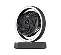 Ventilatore da scrivania personale - Ventilatore da scrivania 3 in 1 con luce - Mini refrigeratore d'aria ricaricabile con 3 velocità e luce LED per il trucco - oscillante portatile per Dormit