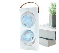 Ventilatore da scrivania portatile per l'estate, ventilatore a doppia testa a 3 velocità per tavolo | Ventole personali compatte a batteria con batteria da 1200 mAh, dispositivo di raffreddamento per