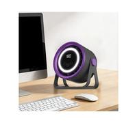 Ventilatore da Scrivania Senza Pale, Ventilatore Circolatore D'Aria Turbo Silenzioso Ricaricabile USB con Luce Ambientale, 100 Velocità Regolabili