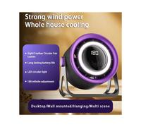 Ventilatore da Scrivania Senza Pale, Ventilatore Circolatore D'Aria Turbo Silenzioso Ricaricabile USB con Luce Ambientale, 100 Velocità Regolabili