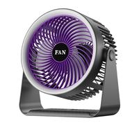 Ventilatore da scrivania silenzioso - Potente ventilatore di flusso d'aria | Souler Notte con alimentazione USB, 5 velocità del , inclinazione regolabile, dispositivo di raffreddamento personale