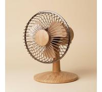 Ventilatore da Scrivania Stile Legno Portatile Elettrodomestico per Ufficio
