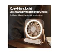 Ventilatore da Scrivania Ultra-Sottile con Display Digitale, Ricarica USB, Forte Vento, Ventilatore Silenzioso, Stile Card, Ventilatore Piccolo per