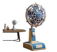 ventilatore da scrivania, ventilatore da tavolo,Circolatore d'aria silenzioso ricaricabile | Ventilatore personale vintage portatile con 3 velocità potente flusso d'aria per la casa di viaggio