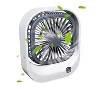 ventilatore da scrivania | Ventilatore personale quadrato con ricarica USB - ventilatore compatto portatile, flusso d'aria regolabile per lavoro all'aperto estate desktop comfort