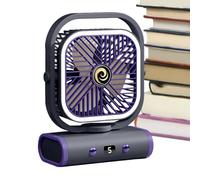 Ventilatore da scrivania - Ventole portatili silenziose Raffreddamento potente | Ventilatore portatile | Raffreddatore d'aria ricaricabile a 5 velocità con luce notturna, dispositivi fantastici con in