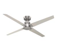 132cm Ventilatore da Soffitto con Telecomando Cordelia Nichel Senza Luce [EEK: Inaditato]