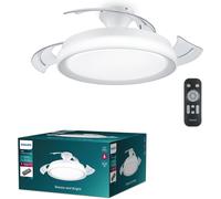 VENTILATORE DA SOFFITTO 3 PALE A SCOMPARSA CON LUCE E TELECOMANDO PHILIPS BIANCO