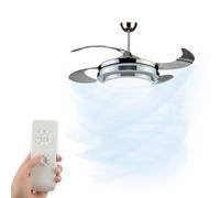 VENTILATORE A SOFFITTO 4 PALE A SCOMPARSA 1 LUCE DCG VECRD47TL CON TELECOMANDO
