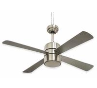Ventilatore da Soffitto 4 Pale e Lampada Ø120 cm 3 Velocità Kooper Silver