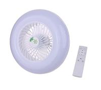 Ventilatore da soffitto a LED con luce, testa della lampada E27 Lampada moderna a 3 pale ampio voltaggio per dormitorio domestico Ufficio LED moderno da soffitto con timer dimmerabile per
