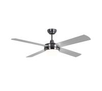 Ventilatore da soffitto a LED con telecomando a 3 velocità con timer avanti/indietro 132 cm argento