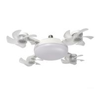 Ventilatore da soffitto a LED con telecomando con tre colori a scelta e funzionamento silenzioso per uso camera da letto (quattro teste)
