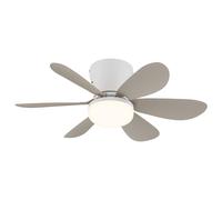 Ventilatore da soffitto a LED, lampada da soffitto, lampada da soggiorno, dimmerabile, bianco sabbia, D 51 cm