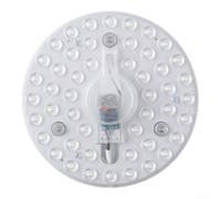 Ventilatore da soffitto a LED, modulo luminoso, 3 colori, dimmerabile, scheda di ricambio a risparmio energetico, con protezione intelligente driver, per soggiorno, ufficio, hotel, bianco (B)