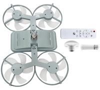 Ventilatore Da Soffitto A LED Stile Drone, Ventilatore Moderno Con Ventilatori Da Soffitto Design Drone Con Luci E Telecomando, 3 Modalità Colore, for Camera Da Letto(Green)