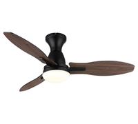 Ventilatore da soffitto a risparmio energetico con telecomando Gale Nero Vent... [EEK: D]