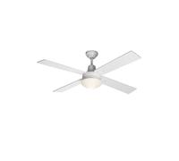 Ventilatore da soffitto Beacon 210332 Airfusion Quest II con luce diametro 122 cm con Telecomando 4 pale reversibili in legno bianco e rovere chiaro 3 velocità Inversione senso di rotazione