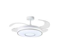 Ventilatore da Soffitto Bel Air Alice 72W 4 Pale Retrattili LED 108 cm Bianco