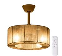 Ventilatore Da Soffitto Boho, Lampada Da Soffitto A LED In Rattan Con Telecomando, 6 Velocità Del Vento Regolabili, Lampada Bohémien Da Incasso, Per Camera Da Letto Soggiorno Cameretta Dei Bambini