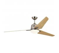 Ventilatore da soffitto CasaFan Eco Aviatos 162 Cromo Satinato Arce con luce e telecomando