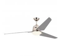 Ventilatore da soffitto CasaFan Eco Aviatos BN-SL DC 3 pale luce E27 telecomando