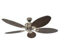 Ventilatore da Soffitto CasaFan Eco Elements 132 cm Cromo Rattan con Telecomando