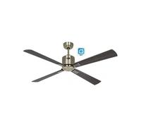 Smart Ventilatore con Telecomando Dc Ventola Neo 132cm Ottone Legno Scuro