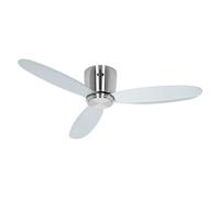 Ventilatore da soffitto CasaFan Eco Plano II BN-SI 13W cromato con luce e telecomando