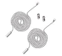 Ventilatore da soffitto, catena a trazione, 2 pezzi da 3 a 3 piedi, in metallo, con cuscinetto forte e catena di perle antiruggine, per ventilatore a soffitto, prolunga, cavo di prolunga