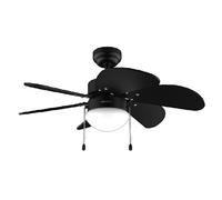 Cecotec - Ventilatore da Soffitto EnergySilence Aero 3600 Vision Full Black 50W, Diametro 92 cm, 3 Velocità, 6 Lame Reversibili, Inverno-Estate, Utilizzo Facile, Interruttore a Catena