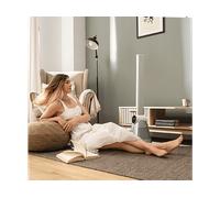 Cecotec - Ventilatore a Torre EnergySilence 9890 Skyline Bladeless senza pale 100 cm, 50W, touch screen LED, telecomando, 3 velocità, 3 modalità, timer 15 ore, oscillazione 40º, Acciaio Base Bianca