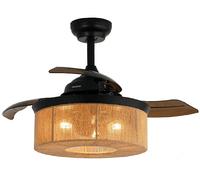 Cecotec - Ventilatori da Soffitto EnergySilence Aero 3600 Invisible Natural Style - Corda Naturale, 25 W, Diametro 91 cm, Telecomando, Timer 8 Ore, 6 Velocità, 3 Pale, Estate/Inverno