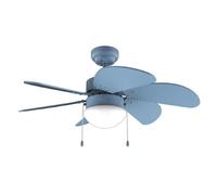 Cecotec - Ventilatore da Soffitto EnergySilence Aero 3600 Vision Full Blue 50W, Diametro 92 cm, 3 Velocità, 6 Lame Reversibili, Modalità Inverno-Estate, Utilizzo Facile, Interruttore a Catena