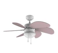 Ventilatore da soffitto Cecotec EnergySilence Aero 3600 Vision Purple 50W 6 pale luce