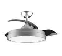Cecotec Ventilatore da Soffitto con Luce e Pale Retrattilie EnergySilence Aero 4280 Invisible Steel. 40 W, Diametro 42" (106 cm), Timer, 3 Tonalità di Luce, Funzione Estate-Inverno