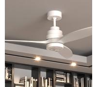Cecotec EnergySilence Aero 5200 Ventilatore da soffitto di design bianco con luce LED e controllo 40W bianco