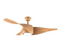 Cecotec Ventilatore da Soffitto con Luce EnergySilence Aero 5290 WhiteWood. Motore DC 40W, 3 pale 132 cm, Lampada a LED 18W, 3 tonalità, Telecomando, Timer, 6 velocità, Estate/Inverno, Design elegante