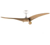 Cecotec - Ventilatori da Soffitto EnergySilence Aero 5295 WhiteWood - 40 W, Diametro 137 cm, Lampada a LED, Telecomando, 6 Velocità, Timer Fino a 8 Ore, 3 Pale, Estate/Inverno,