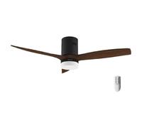 Cecotec Ventilatore da Soffitto con Luce LED Energysilence Aero 5600 Classic Black, 40W, Motore DC, Diametro 132cm, 3 Pale, LED 18W, Timer, 6 Velocità, Telecomando, Funzione Estate o Inverno