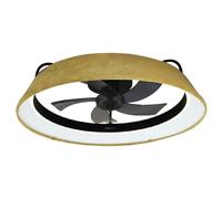 Cecotec - Ventilatori da Soffitto EnergySilence LampAero 600 Green Design - Paralume in Vimini, 20 W, Lampada Inclusa, Telecomando, Timer Fino a 8 Ore, 3 Velocità, 5 Pale, Estate/Inverno
